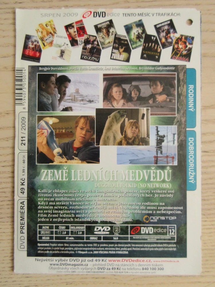 ZEMĚ LEDNÍCH MEDVĚDŮ, DVD FILM