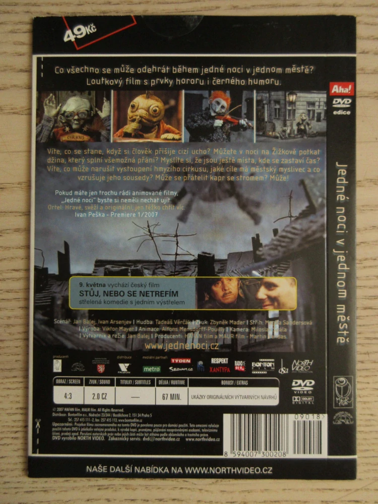 JEDNÉ NOCI V JEDNOM MĚSTĚ, DVD FILM ČR