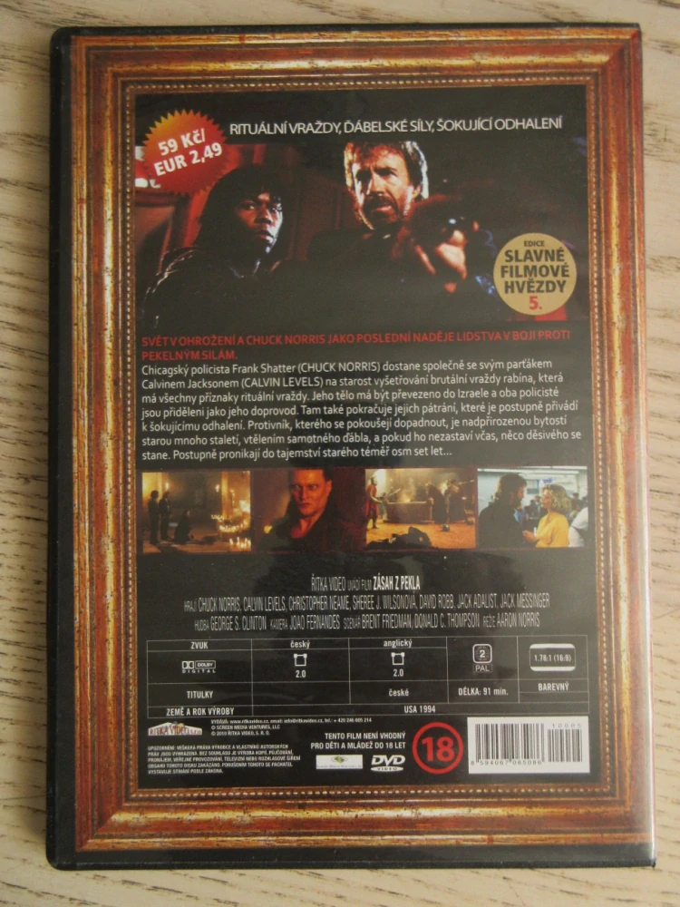 ZÁSAH Z PEKLA, CHUCK NORRIS, DVD FILM