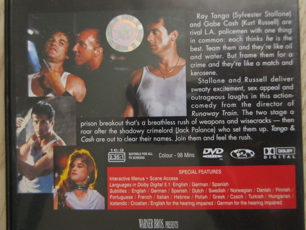 TANGO A CASH, S. STALLONE, K. RUSSELL, DVD FILM
