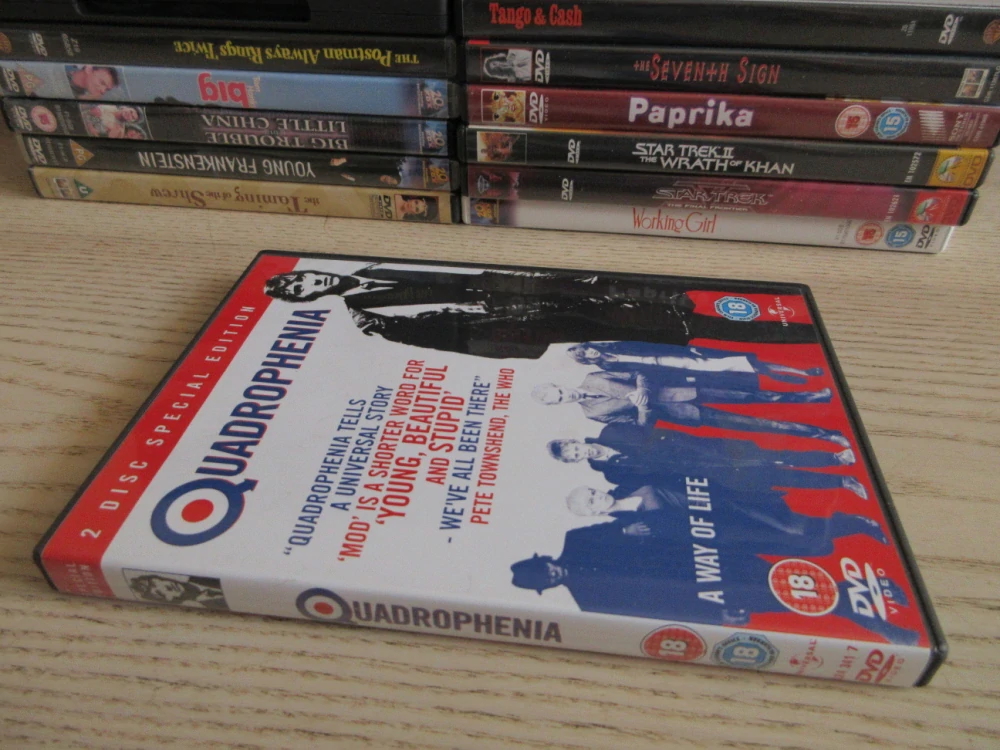 QUADROPHENIA, P. DANIELS, M. WINGETT, 2X DVD FILM