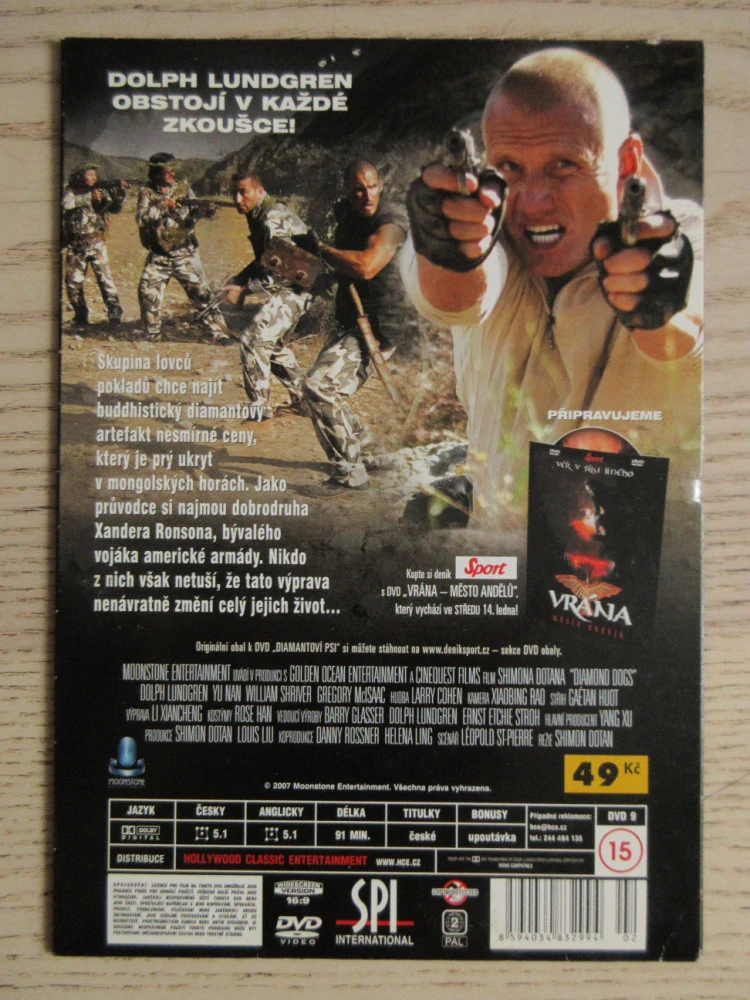 DIAMANTOVÍ PSI, D. LUNDGREN, W. SHRIVER, DVD FILM
