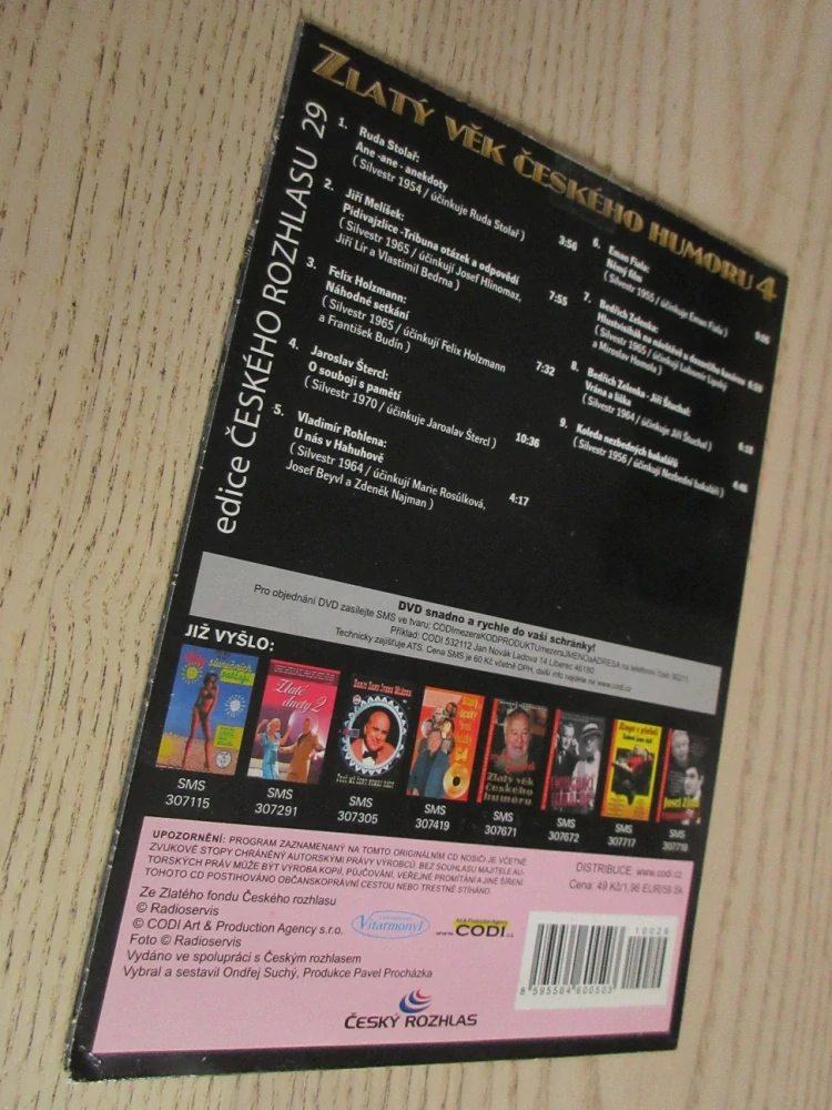 ZLATÝ VĚK ČESKÉHO HUMORU 4, F. HOLZMANN, B. ZELENKA, J. ŠTERCL, DVD FILM ČR