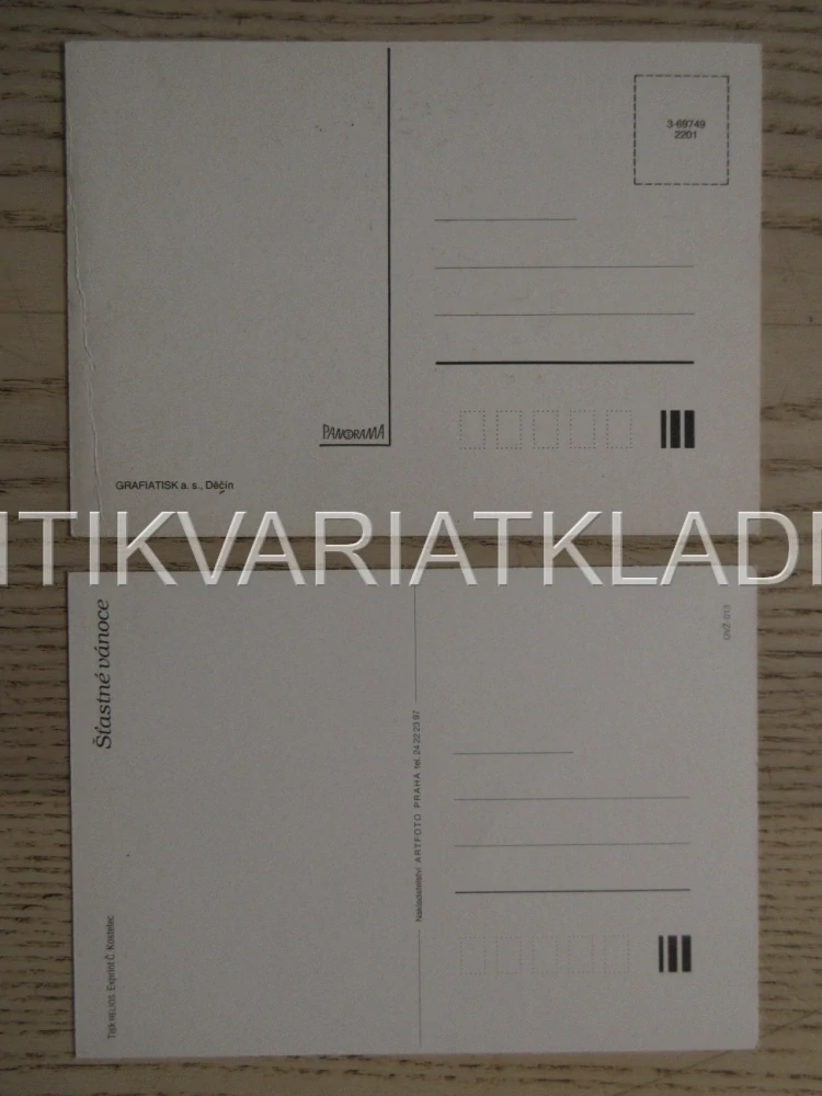 VESELÉ VÁNOCE, PŘÁNÍ, JMELÍ, ZVONY, ANDĚLÍČCI, 2X POHLEDNICE 726