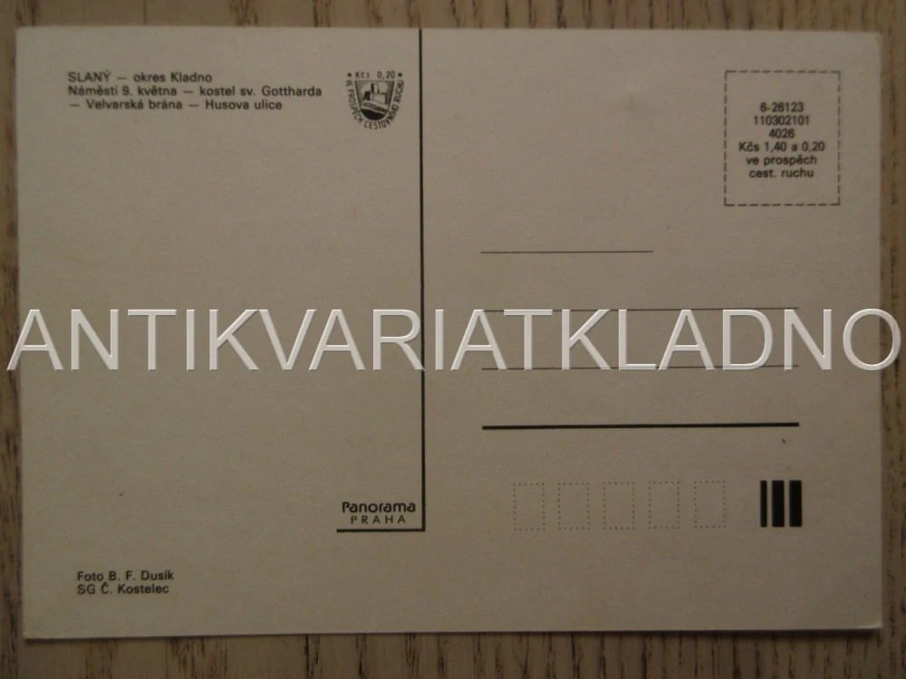 SLANÝ, NÁMĚSTÍ, KOSTEL SV. GOTTHARDA, VELVARSKÁ BRÁNA, HUSOVA ULICE, OKRES KLADNO, POHLEDNICE 733