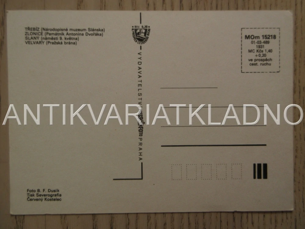 SLÁNSKO, SLANÝ, TŘEBÍZ, ZLONICE, VELVARY, OKRES KLADNO, POHLEDNICE 735