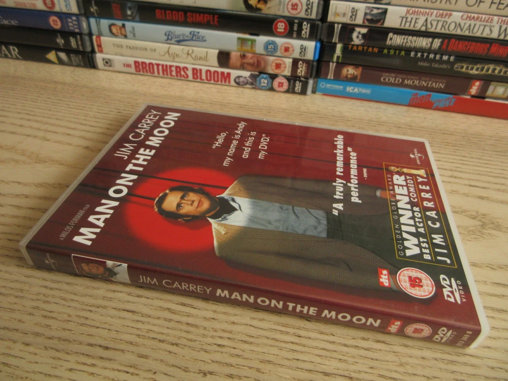 MUŽ NA MĚSÍCI, CARREY, FORMAN, GB OBAL, ČESKÉ DVD FILM