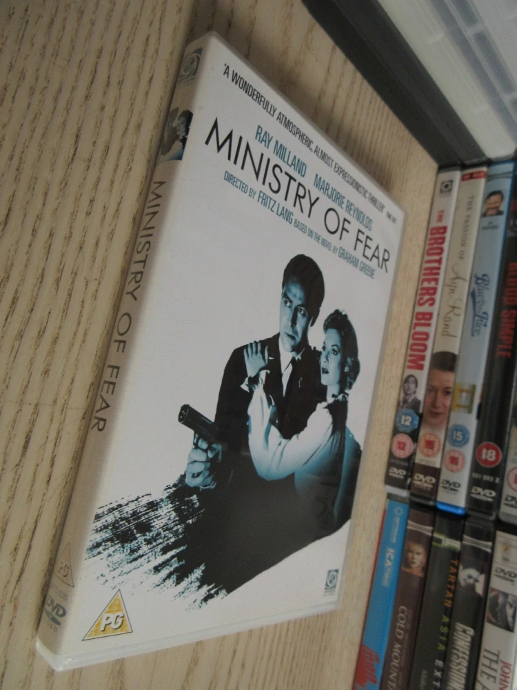 MINISTERSTVO STRACHU, MILLAND, GB OBAL, ČESKÉ DVD FILM
