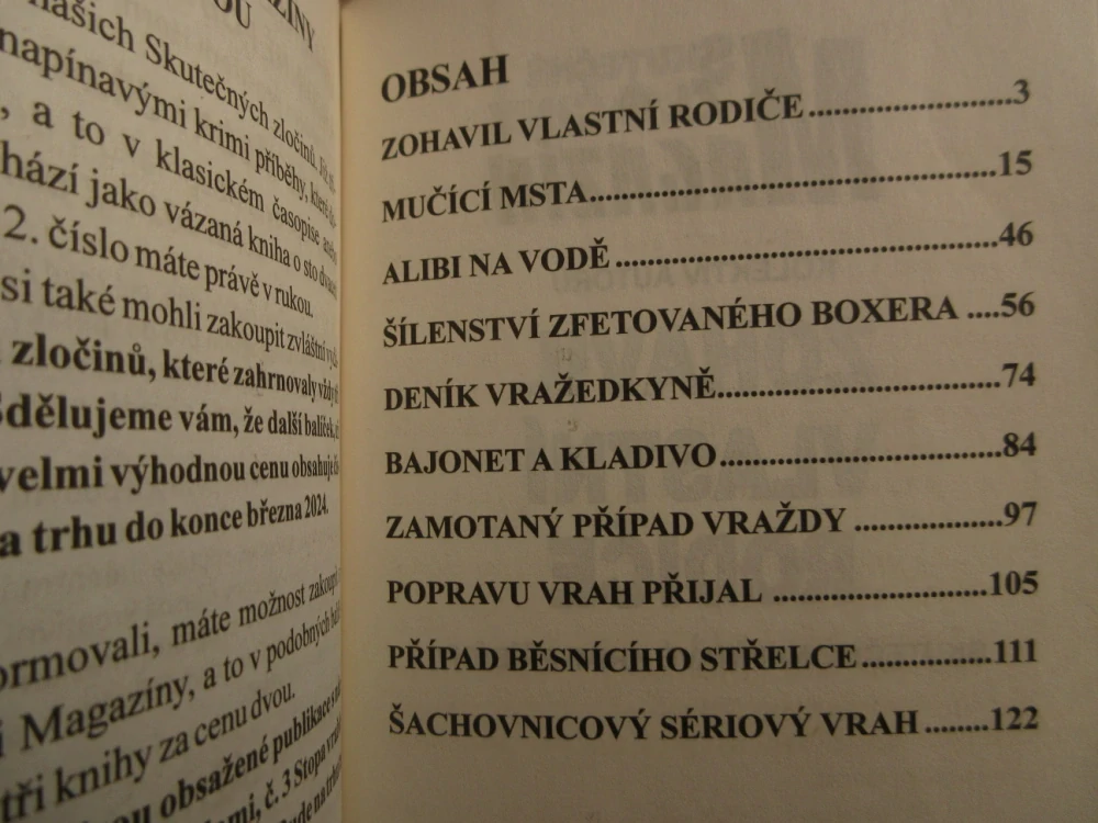 MAGAZÍN SKUTEČNÉ ZLOČINY, ZOHAVIL VLASTNÍ RODIČE, **an