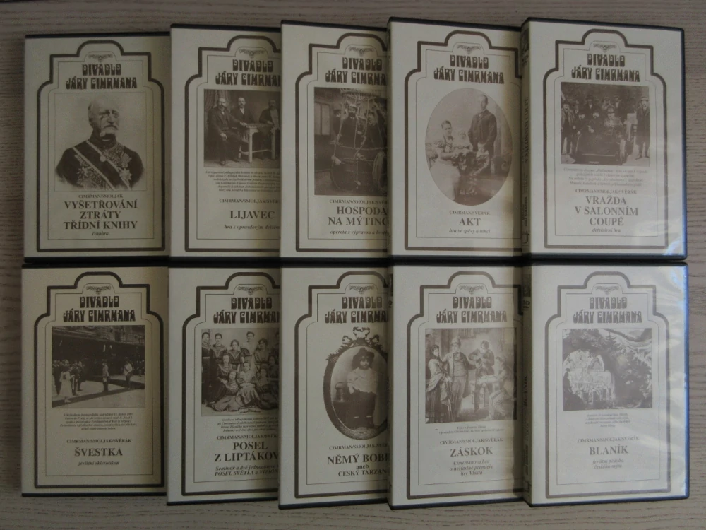 DIVADLO JÁRY CIMRMANA, 10X DVD FILM