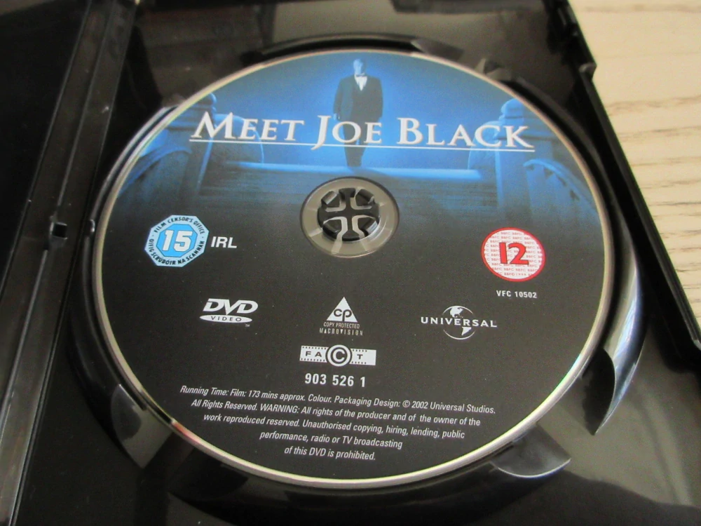 MEET JOE BLACK, GB OBAL, ČESKÁ VERZE, DVD FILM