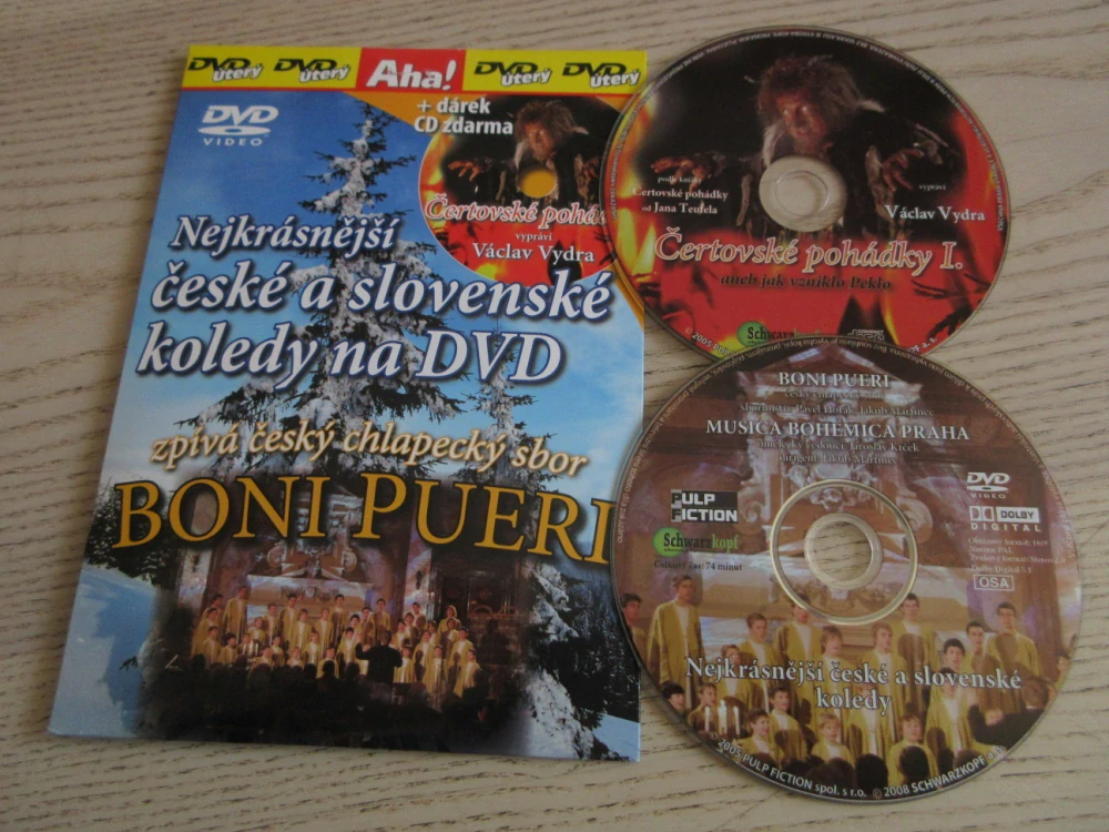 BONI PUERI, NEJKRÁSNĚJŠÍ ČESKÉ A SLOVENSKÉ KOLEDY + CD ČERTOVSKÉ POHÁDKY, CD HUDBA, MLUVENÉ SLOVO