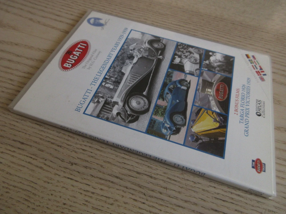 BUGATTI, LEGENDÁRNÍ AUTOMOBILY JEANA BUGATTIHO, DVD FILM DOKUMENT