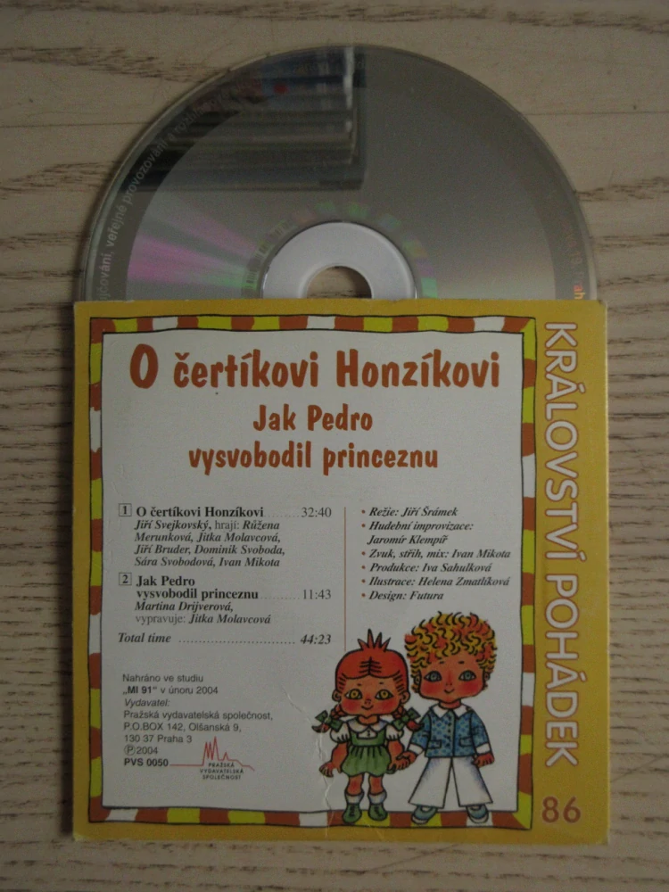 O ČERTÍKOVI HONZÍKOVI, JAK PEDRO VYSVOBODIL PRINCEZNU, KRÁLOVSTVÍ POHÁDEK 86., CD MLUVENÉ SLOVO