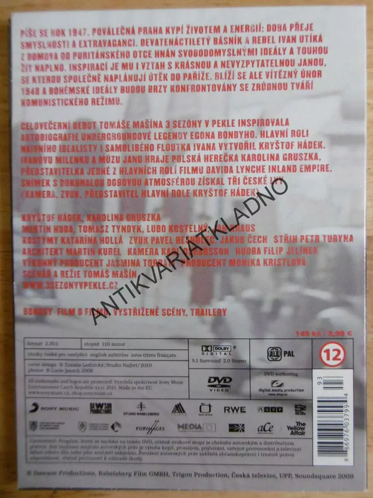 3 SEZÓNY V PEKLE, DVD FILM ČR
