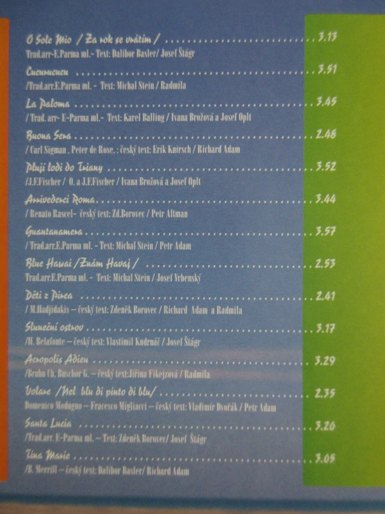 HITY SLUNEČNÍCH POBŘEŽÍ, O SOLE MIO, AJ., CD HUDBA