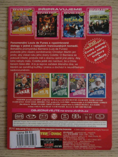 OSKAR, LOUIS DE FUNES, 1., DVD FILM