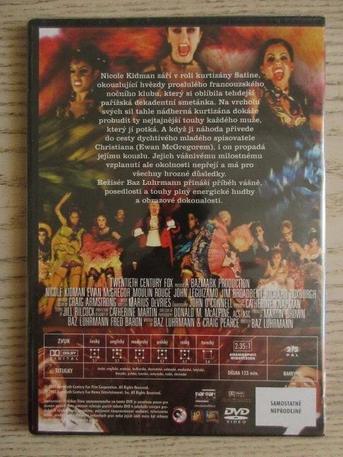 MOULIN ROUGE, N. KIDMAN, E. MCGREGOR, DVD FILM