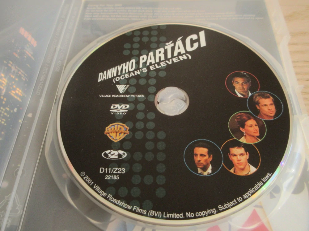 DANNYHO PARŤÁCI ,B.PITT, M.DAMON, GB OBAL, ČESKÉ DVD FILM