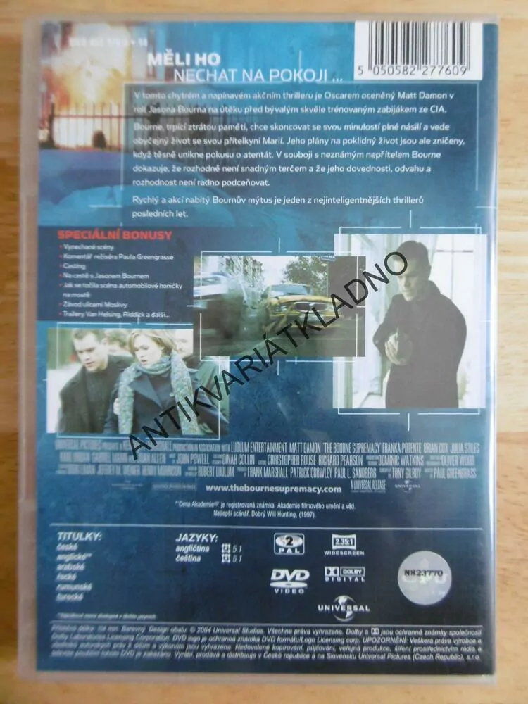 BOURNŮV MÝTUS, DVD FILM