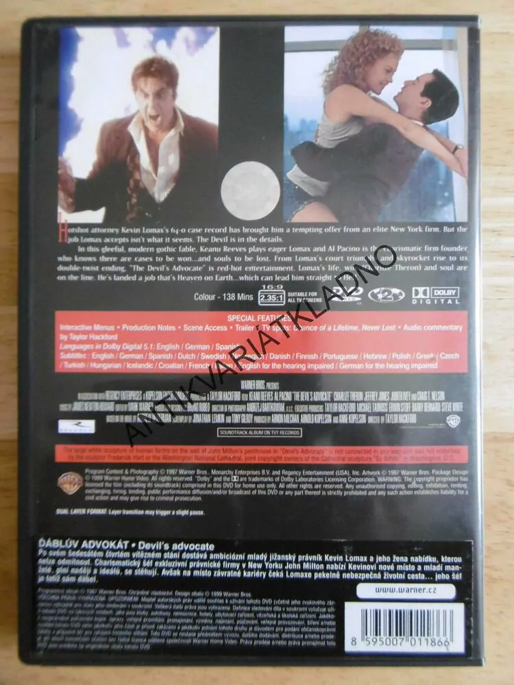 DEVIL´S ADVOCATE, DVD FILM