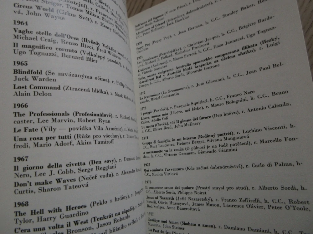 CARDINALOVÁ CLAUDIA, FILMOVÝ SEŠIT, **an