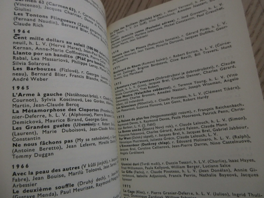 VENTURA LINO, FILMOVÝ SEŠIT, **an