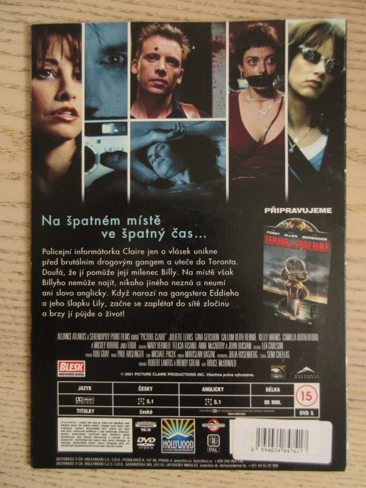 VRAŽDA V CIZÍM MĚSTĚ, MICKEY ROURKE, DVD FILM