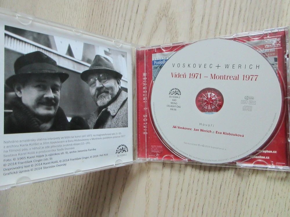 VÍDEŇ 1971, MONTREAL 1977, VOSKOVEC WERICH,, CD MLUVENÉ SLOVO