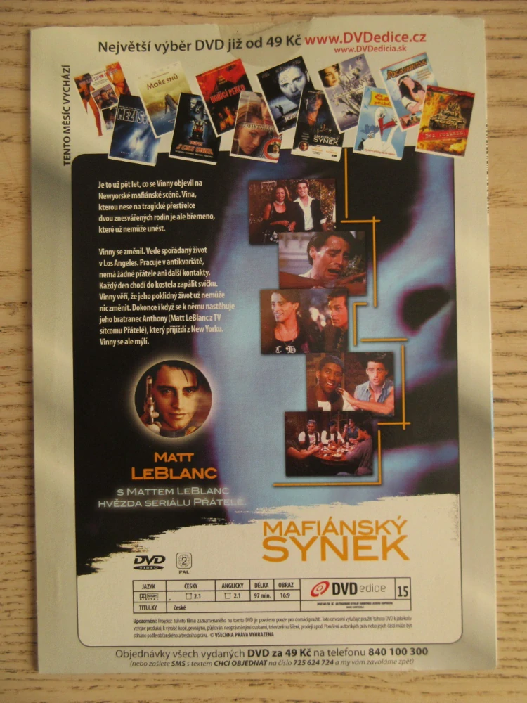 MAFIÁNSKÝ SYNEK, M. LEBLANC, J. ACOVONE, DVD FILM