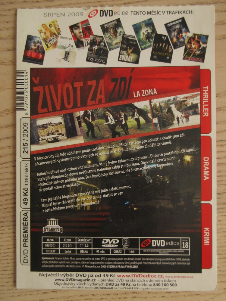 ŽIVOT ZA ZDÍ, D. TOVAR, M. VERDÚ, D. GIMÉNEZ, DVD FILM