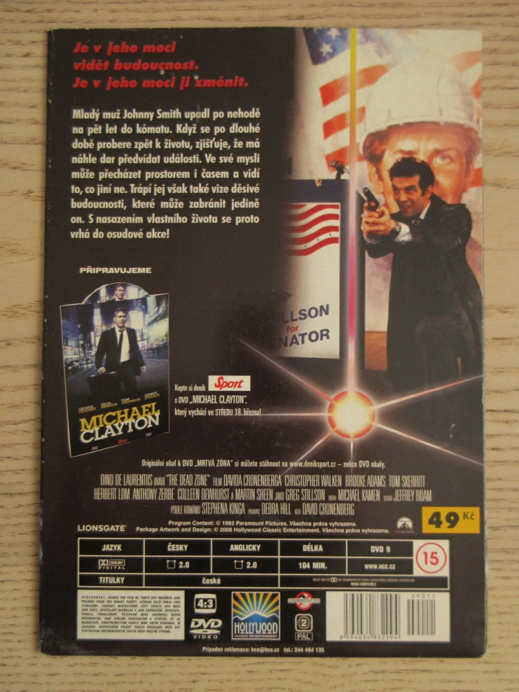 MRTVÁ ZÓNA, CH. WALEKN, B. ADAMS, T. SKERRITT, DVD FILM