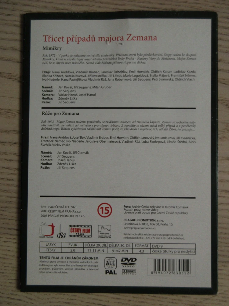 TŘICET PŘÍPADŮ MAJORA ZEMANA, DÍL Č. 29-30, DVD FILM