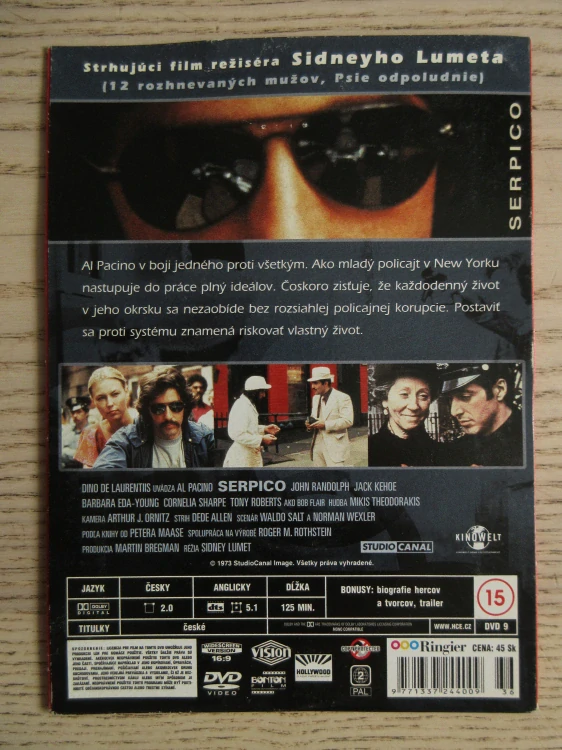 SERPICO, AL PACINO, DVD FILM