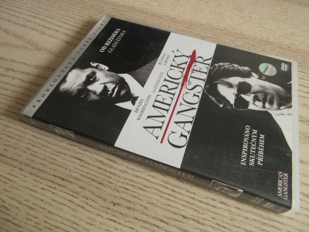 AMERICKÝ GANGSTER, D. WASHINGTON, R. CROWE, DVD FILM