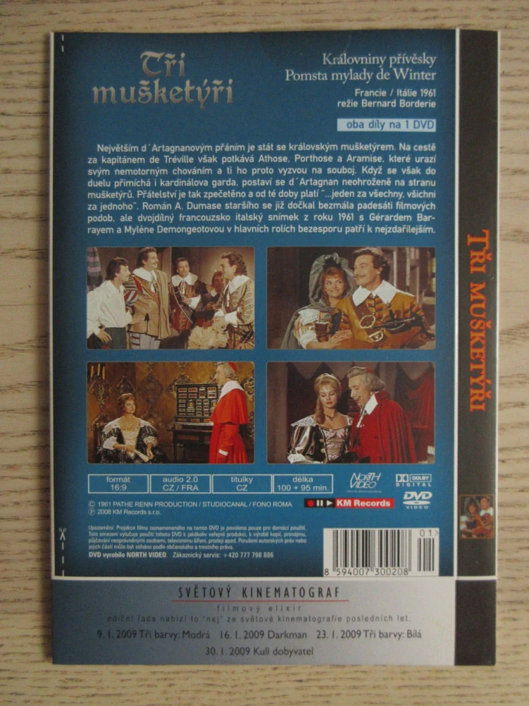 TŘI MUŠKETÝŘI, DVD FILM