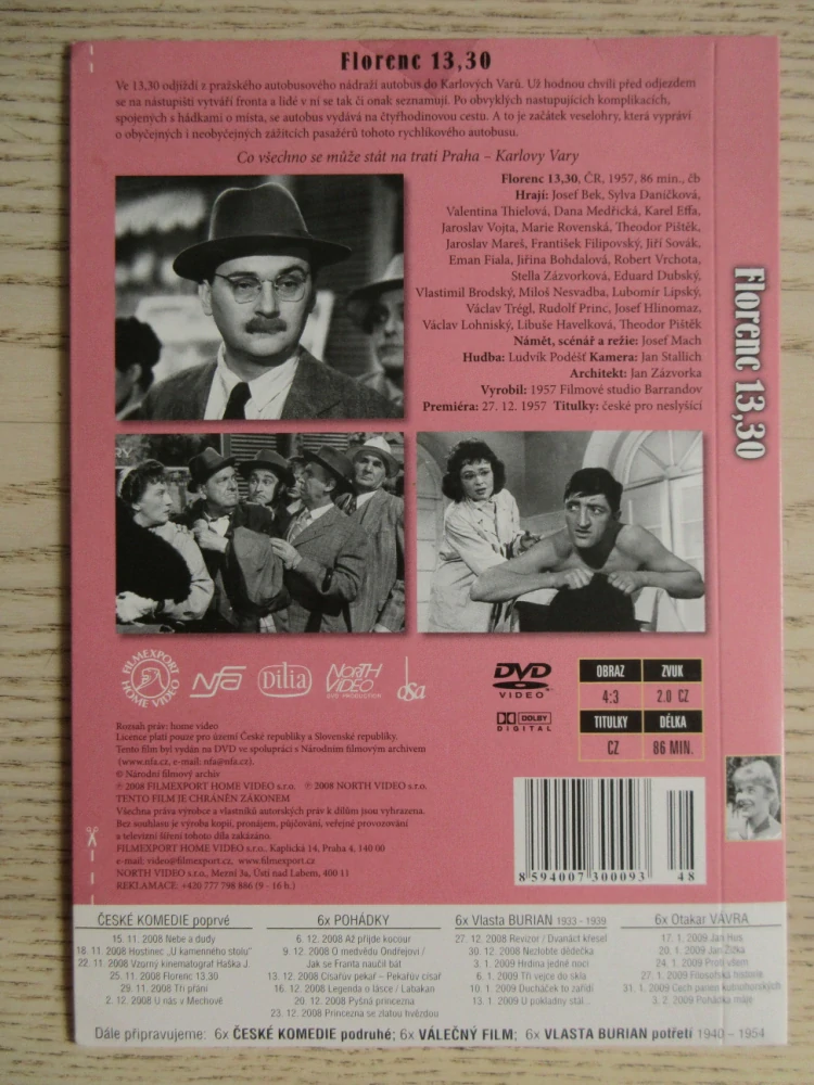FLORENC 13,30, J. BEK, S. DANÍČKOVÁ, DVD FILM