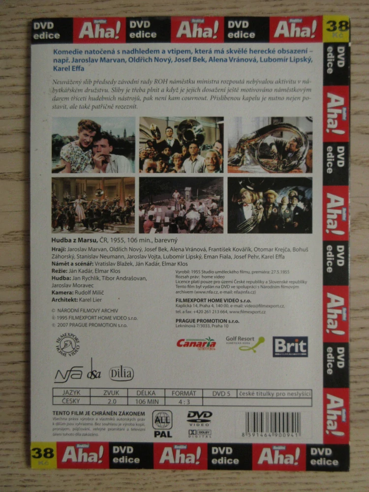 HUDBA Z MARSU, J. MARVAN, O. NOVÝ, J. BEK, DVD FILM