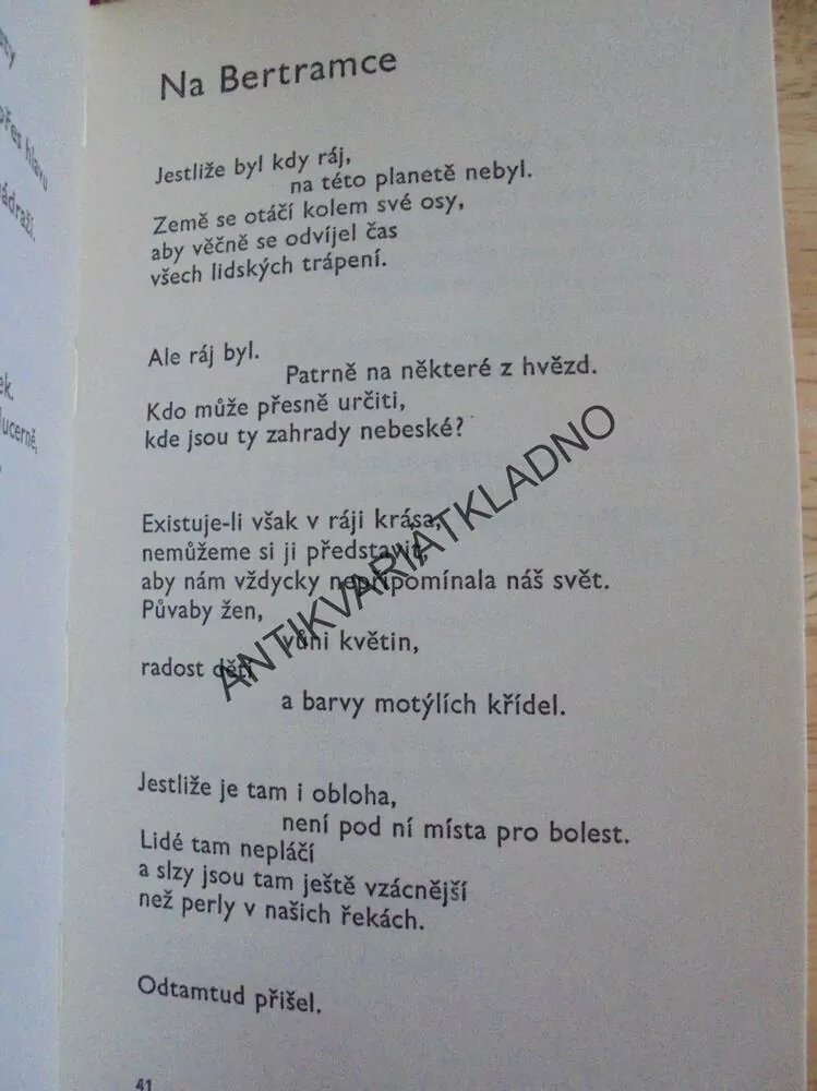 HALLYEOVA KOMETA, JAROSLAV SEIFERT