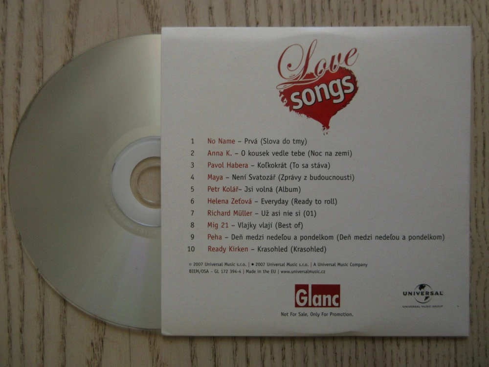 LOVE SONGS, CD HUDBA