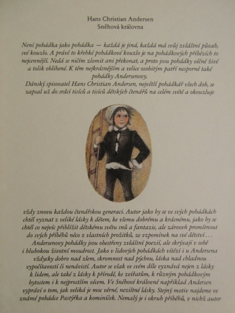 SNĚHOVÁ KRÁLOVNA, HANS CHRISTIAN ANDERSEN, **an