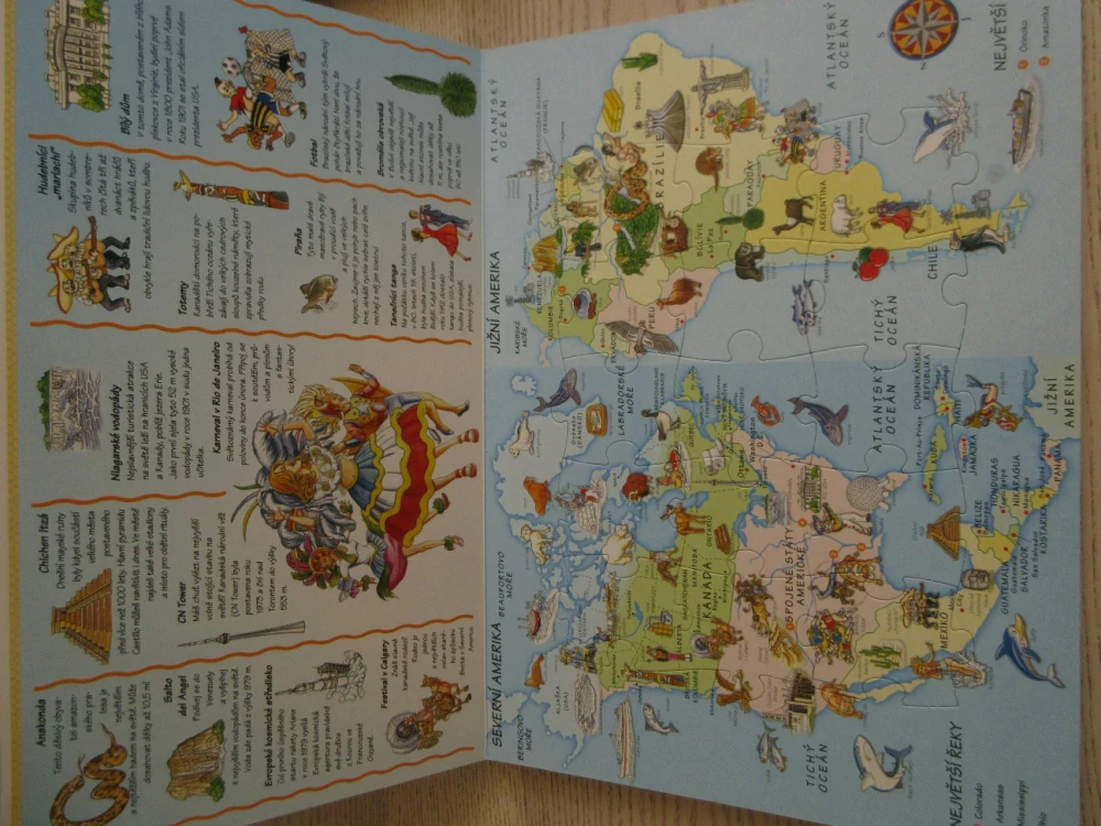 OBRÁZKOVÝ ATLAS SVĚTA, PUZZLE, **an