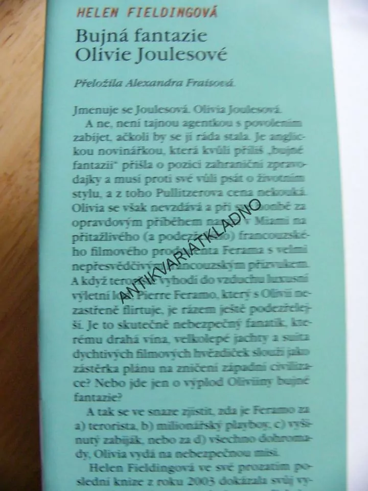 BUJNÁ FANTAZIE OLIVIE JOULESOVÉ, HELEN FIELDINGOVÁ, **an