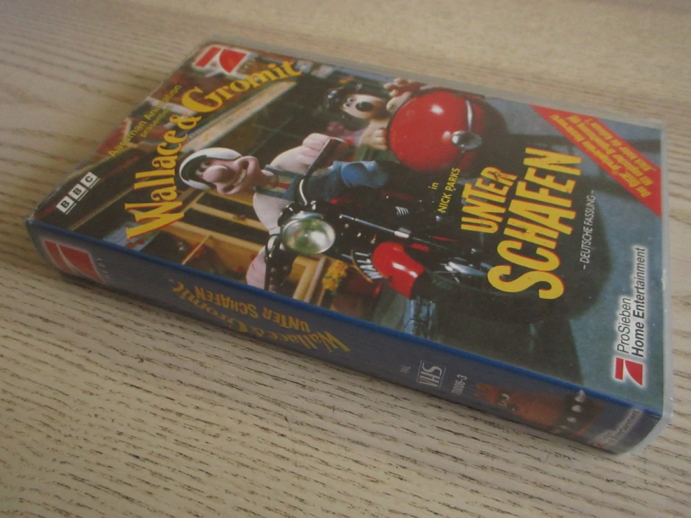 WALLACE A GROMIT, UNTER SCHAFEN, VHS VIDEOKAZETA