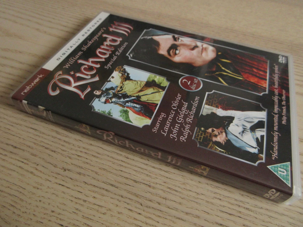 RICHARD TŘETÍ, W.SHAKESPEARE, GB OBAL, ČESKÉ TIT., 2XDVD FILM