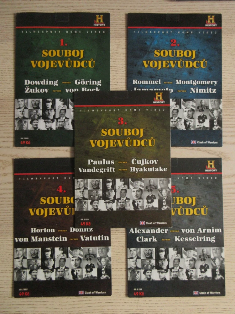SOUBOJ VOJEVŮDCŮ, 1-5, VÁLKA, DVD FILM DOKUMENT