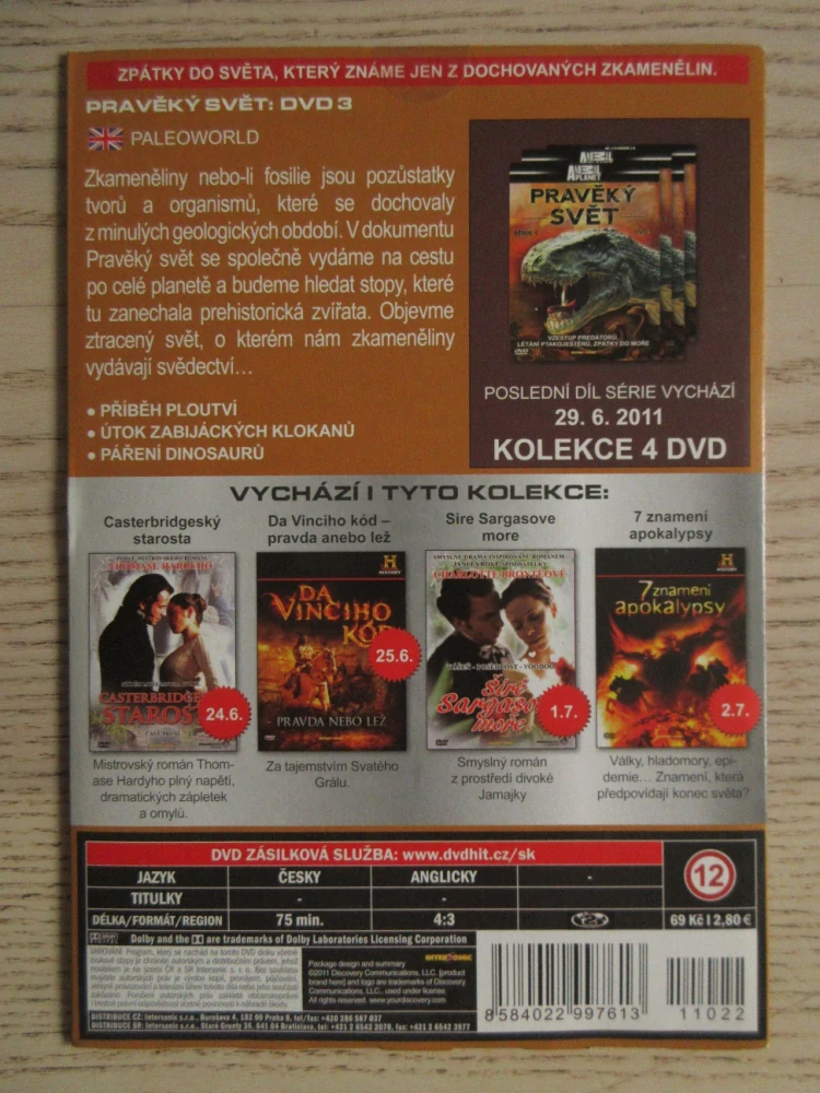 PRAVĚKÝ SVĚT, SÉRIE 1, DVD 3, DOKUMENT DVD FILM