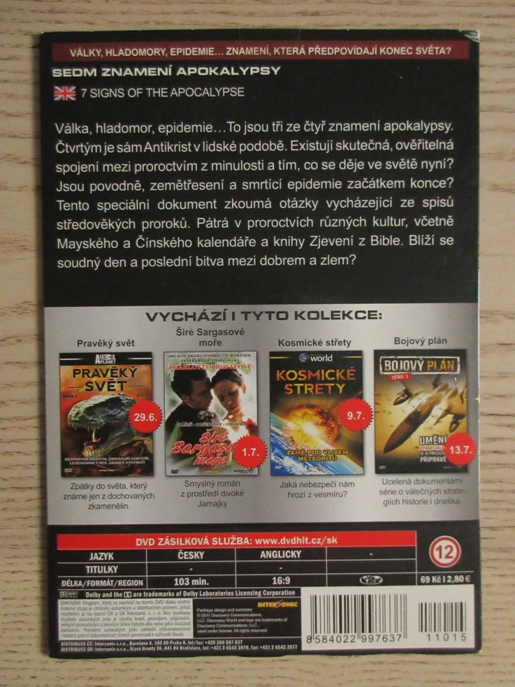 7 ZNAMENÍ APOKALYPSY, HISTORY, DVD FILM DOKUMENT