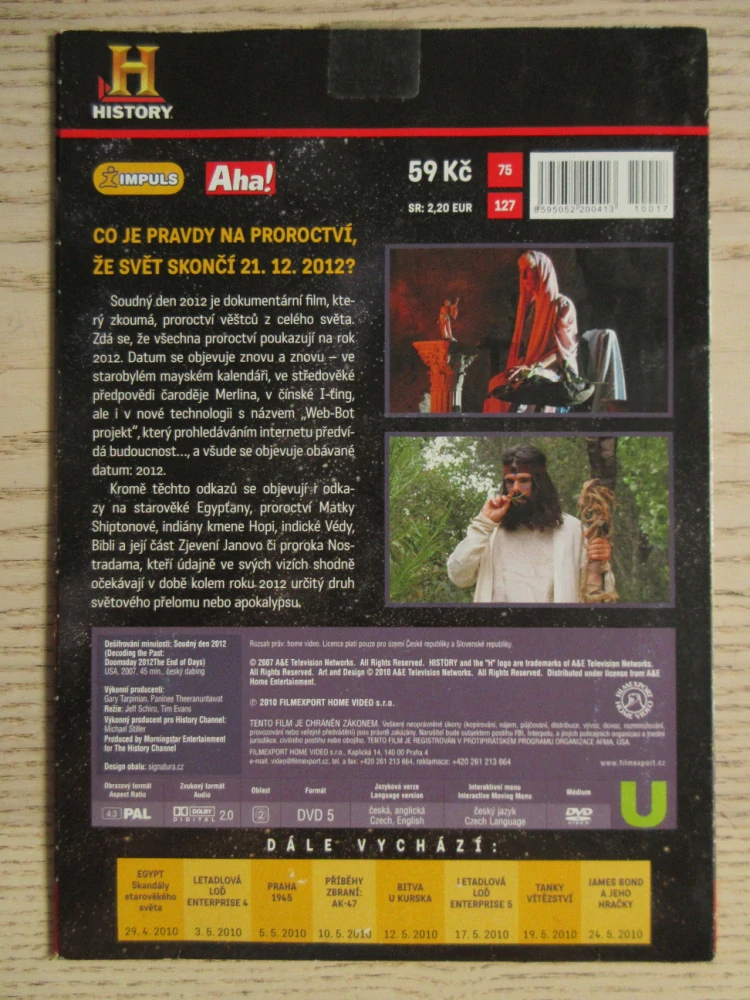DEŠIFROVÁNÍ MINULOSTI: SOUDNÝ DEN 2012, DVD FILM DOKUMENT