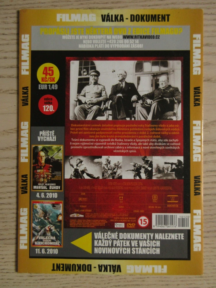 STALINOVA POSLEDNÍ ČISTKA, VÁLKA, DVD FILM DOKUMENT